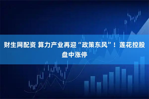 财生网配资 算力产业再迎“政策东风”！莲花控股盘中涨停