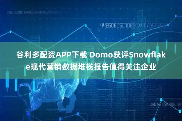 谷利多配资APP下载 Domo获评Snowflake现代营销数据堆栈报告值得关注企业